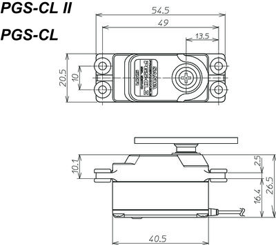 Sanwa PGS-CL2 Low Profile SXR Response (0.08s/16.6kg/7.4V) Coreless Servo