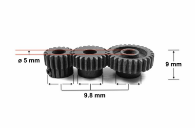 Steel Pinion Module 0.6 - 20T ABSIMA