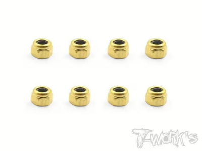 T-Work´s Gold Plated Lock Nut M3 (8)