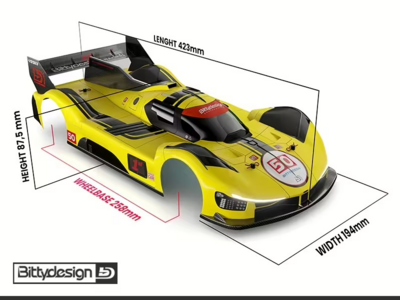 Bittydesign 499R clear Hypercar body 1/10 190mm TC