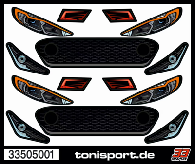 33Graphix Inside Headlight / Grill Sticker Xtreme Zenith