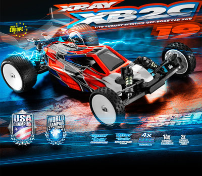 XRAY XB2 - 2019 Specs - 2WD 1/10 Electric Off-Road Carpet Edition - 320006