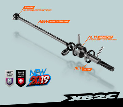 XRAY XB2 - 2019 Specs - 2WD 1/10 Electric Off-Road Carpet Edition - 320006