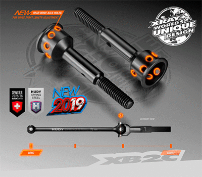 XRAY XB2 - 2019 Specs - 2WD 1/10 Electric Off-Road Carpet Edition - 320006