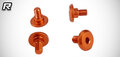 1up Racing Servo Mounting Screws 4,0mm Thread - Orange (4)