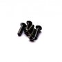 Hiro Seiko Alloy Hex Socket Button Head Screw M3x6 (Black·5pcs