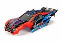 Traxxas Body, Rustler 4x4, Red & Blue/ Window, Grille, Lights Decal Sheet (assembled With Front & Rear Body Mounts And Rear Body Support For Clipless Mounting) - 6734R