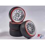 carson 900156 1:10 Drift BANDEN SET(4) silber- rot