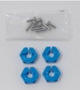 Velgenmeenemer 12mm zeskant aluminium CNC blauw (D=5,5mm)
